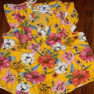 Yellow Floral Blouse